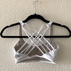 Free to Be Lululemon White Sports Bra